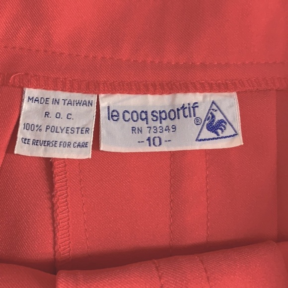 Vintage 80s Le Coq Sportif Coral Tennis Cheerleader Skirt NEW Never Worn - Picture 6 of 6